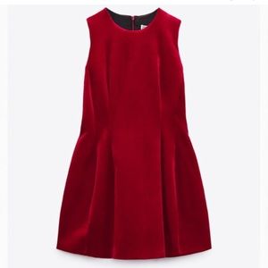 ZARA Voluminous Red Dress